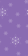 Fototapeta premium Seamless winter vector pattern with falling snowflakes. Suitable for textiles, textures, wallpaper, wrapping paper. Children's print