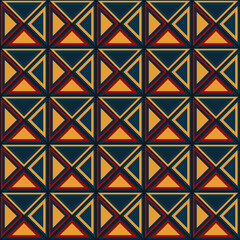 Abstract geometric pattern of squares and triangles. Seamless mosaic and tile. Vector illustration