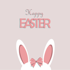 happy easter card with bunny