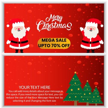 Christmas and new year voucher discount vector image