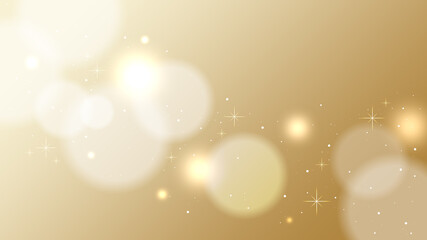 キラキラと光るボケ　金色のグラデーション背景　高級感のある背景素材