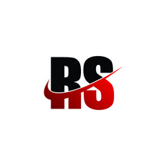 Letter RS simple logo design vector