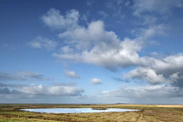 Wandaufkleber Landschap Waddenzee nabij Holwerd, Friesland province, The Netherlands © Holland-PhotostockNL