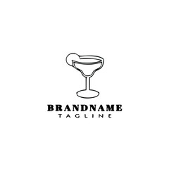 fresh drinks cartoon logo template icon design black isolated vector