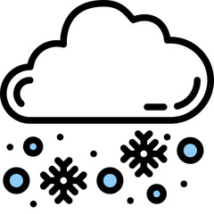 snowy one color icon