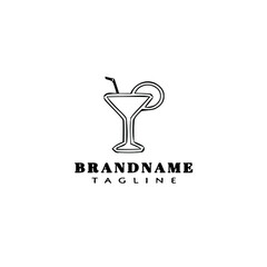 fresh drinks cartoon logo cute icon design black isolated vector illustration
