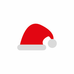 Hat Santa Claus, Isolated On White Background, Vector Illustration