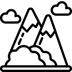 mountain line icon