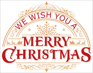 Merry Christmas lettering