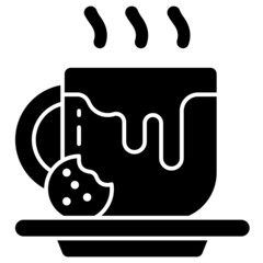 hot chocolate solid icon