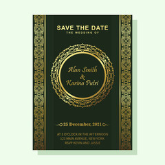 Luxury ornament pattern invitation card