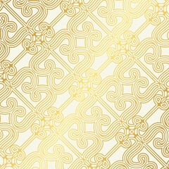Gold Lines Ornament Geometric Seamless Pattern