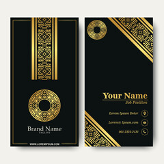 elegant business card with ornament pattern