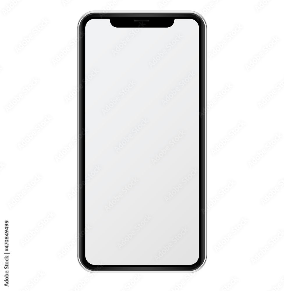 Poster device screen - phone, mobile. realistic models smartphone with transparent screens. smartphone mock