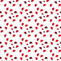 Seamless texture with Christmas hats for backgrounds, wrapping paper and your creativity