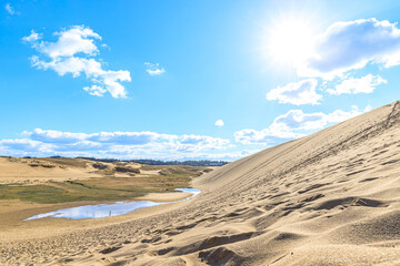 秋の鳥取砂丘　鳥取県鳥取市　Tottori Sand Dunes in Autumn. Tottori-ken Tottori city