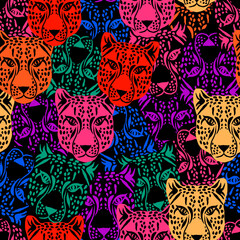 Animal print figurative pattern, wild jaguar