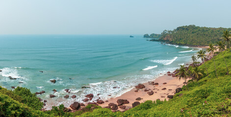 Panorama of Cabo De Rama Beach - Goa India