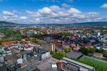 Aerial View of landscapes, and downtown infrastracture/Buildings, scenic shots -
Oslo, Norway  (High Quality) 4K 