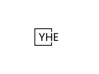 YHE letter initial logo design vector illustration