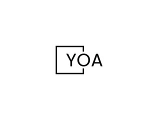 YOA letter initial logo design vector illustration