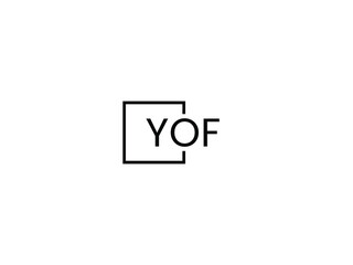 YOF letter initial logo design vector illustration