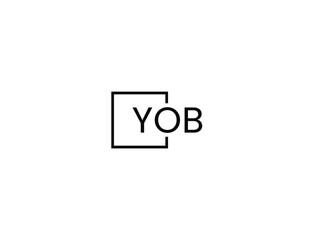 Obraz premium YOB letter initial logo design vector illustration