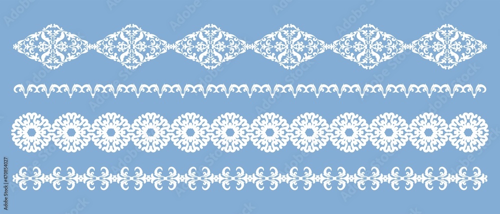 Poster abstract repeating ornament. vector set divayder. a collection of vintage frame and border. frame te