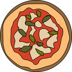 お手軽なピザのイラスト素材