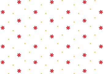 背景　白　小さな雪　赤