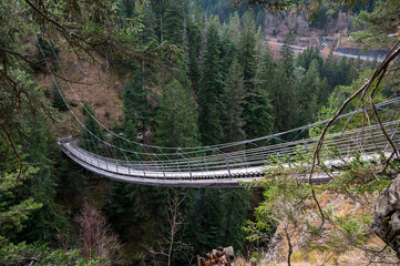 Traversinersteg over the Viamala Canyon in Graubünden