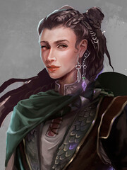 warrior girl in gothic style