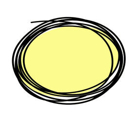 Abstract color oval as line drawing on white as background. Vector	
