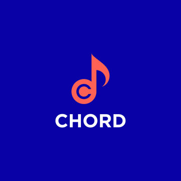 Chord initials letters tone note rhythm music design template