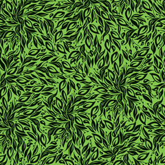 Naklejka na ściany i meble Abstract seamless green pattern. Vector monochrome background