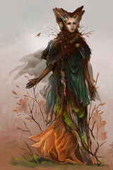 forest witch woman by the lake