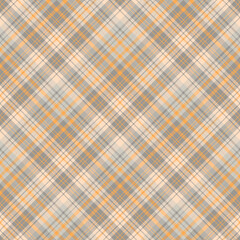 Seamless pattern in positive gray and orange colors for plaid, fabric, textile, clothes, tablecloth and other things. Vector image. 2
