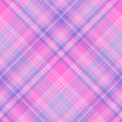 Seamless pattern in positive pink and violet colors for plaid, fabric, textile, clothes, tablecloth and other things. Vector image. 2