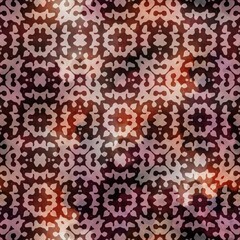 Seamless white on color interior wall tile style surface pattern design for print. High-quality illustration. Ornate overlay contemporary textile graphic design. Floor wall cover in Portuguese style.