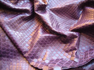 Natural python skin texture. Purple haberdashery snake skin.
Purple skin