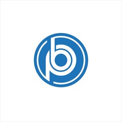 initials p b logo vector template block