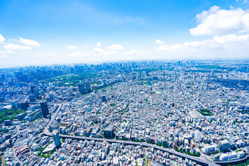 東京都心部・空撮写真