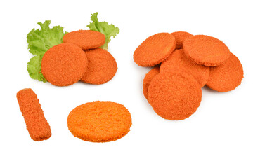 Fish stick isolated on white background.