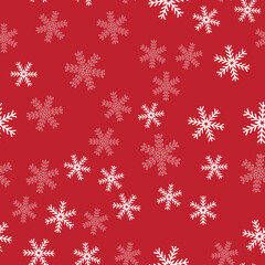 Greeting christmas seamless pattern, icy snowflake crystal for textile, wallpaper