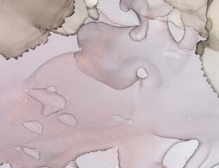 Alcohol Ink Texture. Oil Flow Grunge Print. Mix