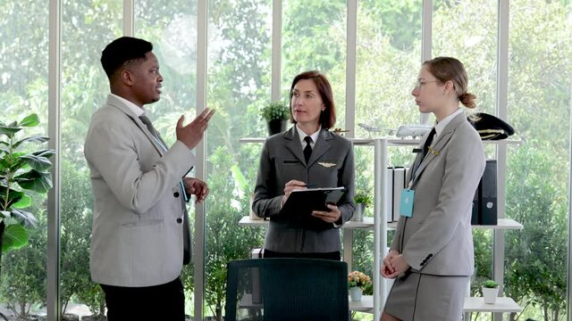 Aviation business team and manager Let's talk about the aviation business plan.