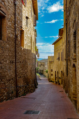 City panorama of the town of San Gimignano Tuscany Italy