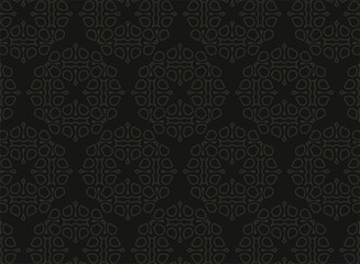 Elegant dark ornament pattern background