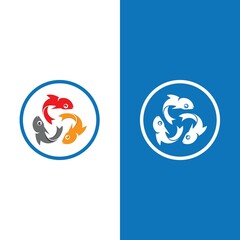 Fototapeta premium Fish logo template creative vector
