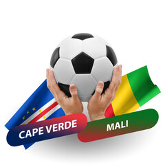 Soccer football competition match, national teams cape verde vs mali
